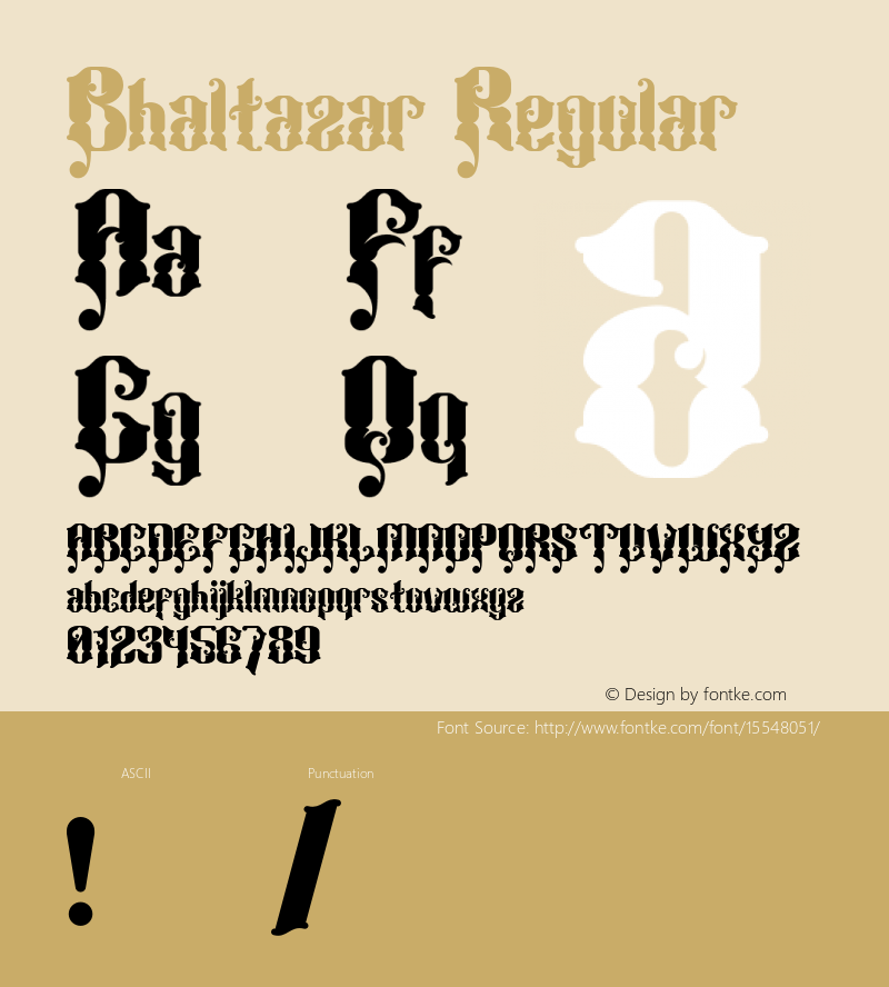 Bhaltazar Regular 1.000 Font Sample