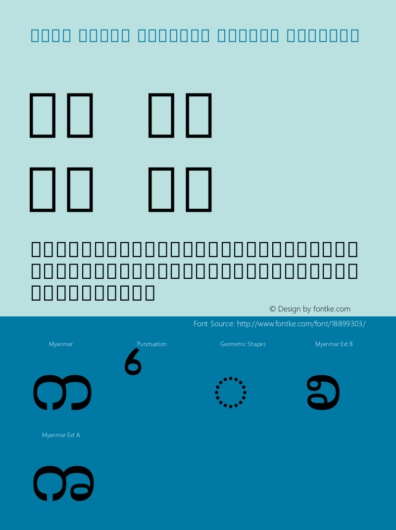 Noto Serif Myanmar Medium Regular Version 1.902 Font Sample