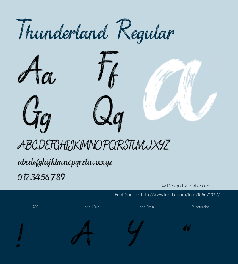 Thunderland Version 1.004;Fontself Maker 3.5.1 Font Sample