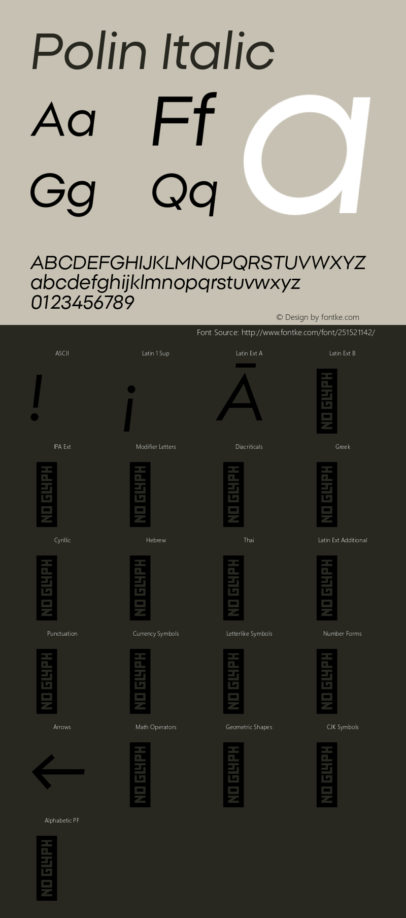 Polin Regular Italic Version 1.000;Glyphs 3.2 (3238)图片样张