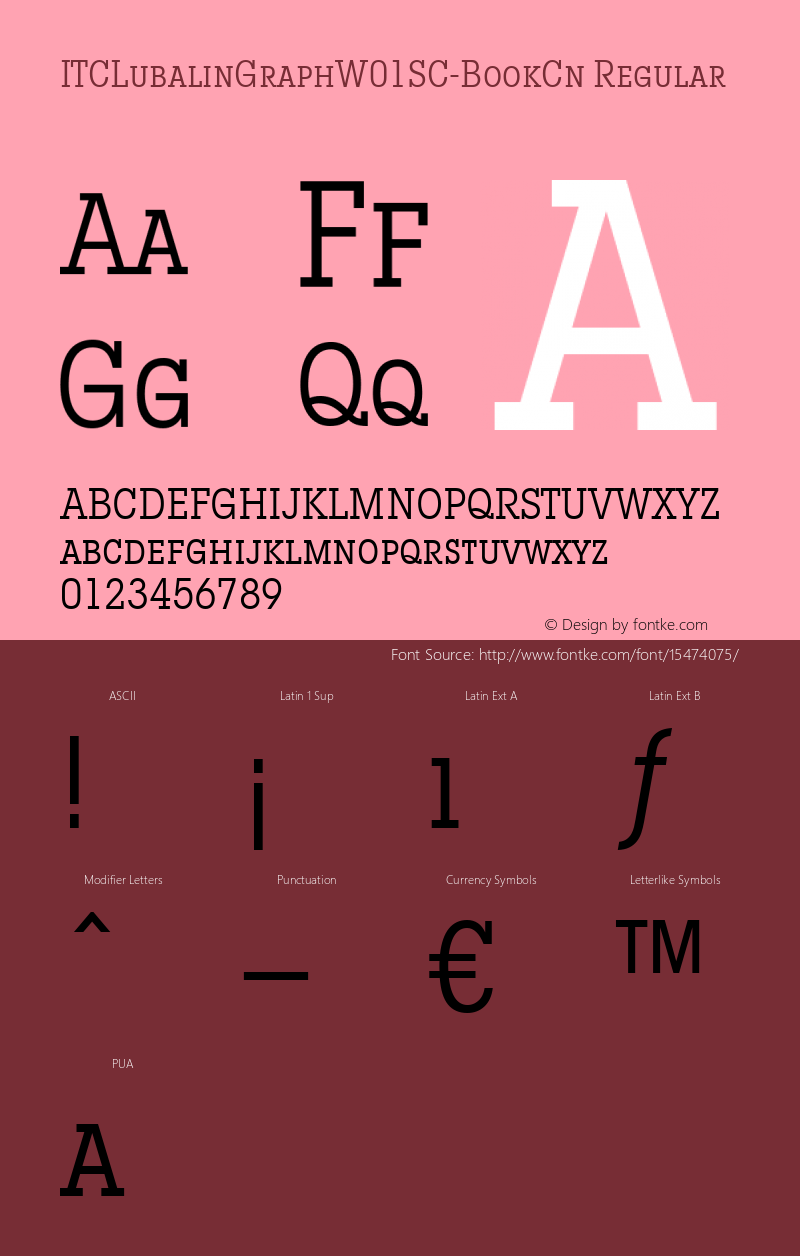 ITCLubalinGraphW01SC-BookCn Regular Version 1.00 Font Sample