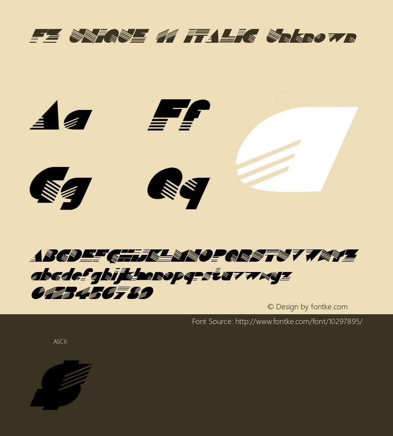 FZ UNIQUE 11 ITALIC Unknown 1.0 Wed Jan 26 01:35:54 1994 Font Sample