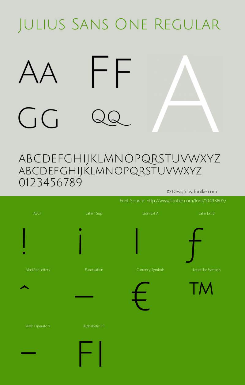 Julius Sans One Regular Version 1.001 Font Sample