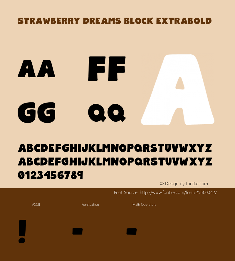 Strawberry Dreams Block ExtraBold Version 1.0 | wf-rip Font Sample