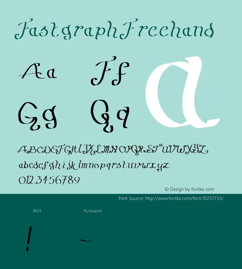 Fastgraph Freehand Macromedia Fontographer 4.1 27-11-98 Font Sample