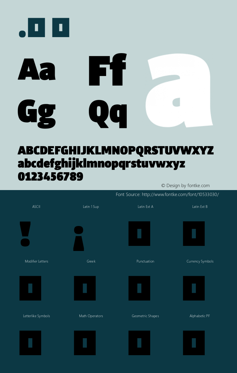 .  Version 1.000 Font Sample