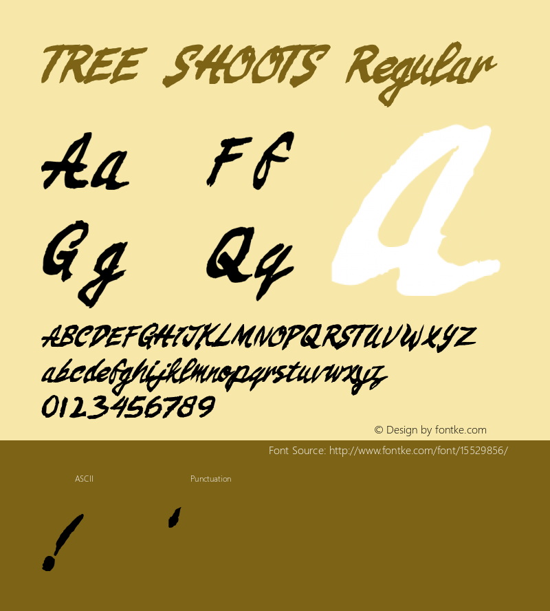 TREE SHOOTS Regular Version 001.000 Font Sample