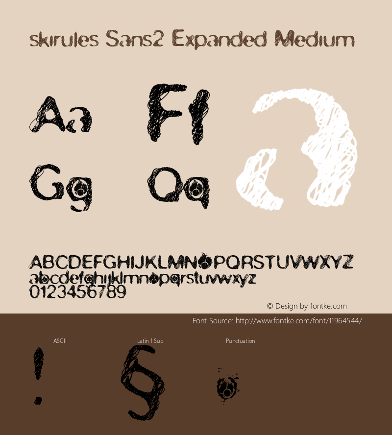 skirules-Sans2 Expanded Medium Version 1.000 2007 initial release Font Sample