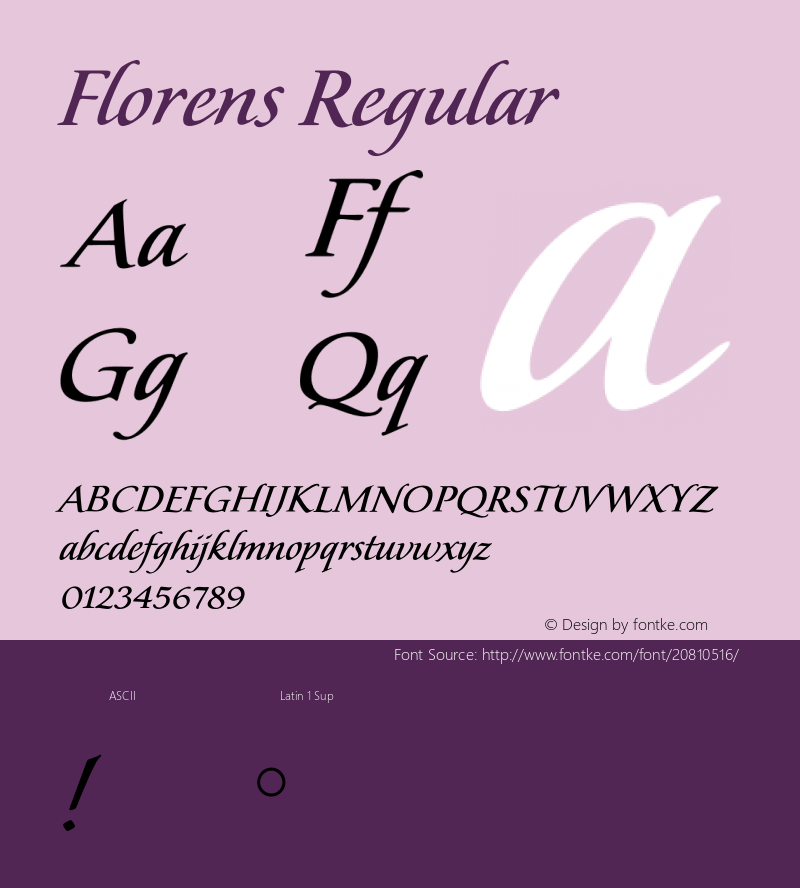 Florens 001.000 Font Sample