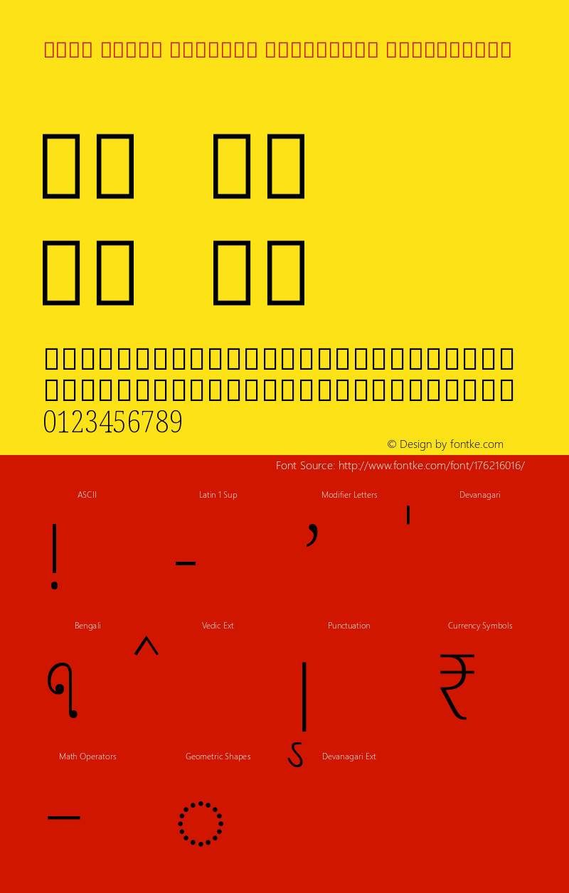 Noto Serif Bengali Condensed ExtraLight Version 2.001图片样张