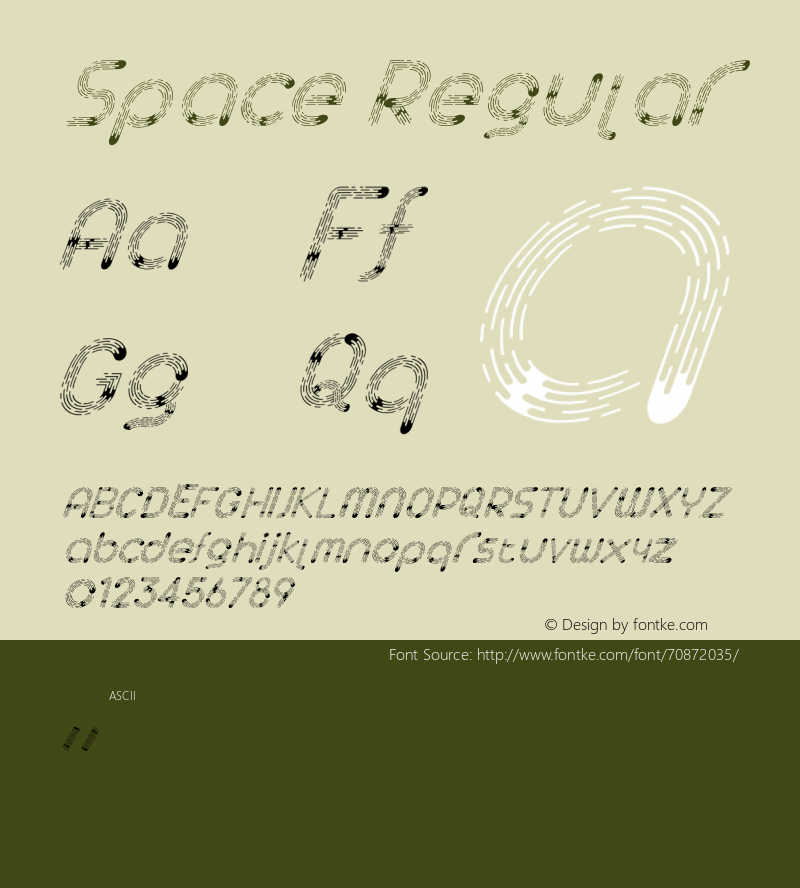 Space Italic Version 1.000 Font Sample