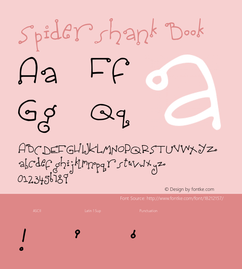 Spidershank Book Version The Over There Remix Font Sample