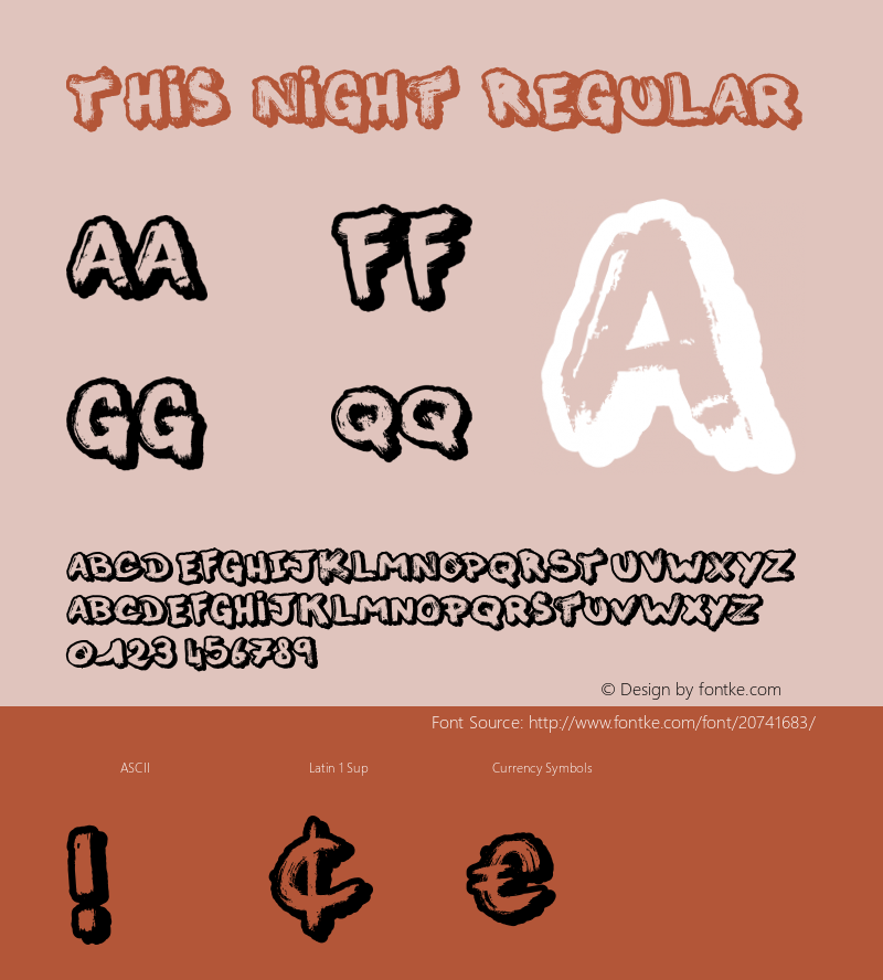 This Night Version 001.000 Font Sample