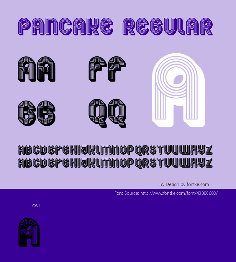 Pancake Regular Version 1.000 Font Sample