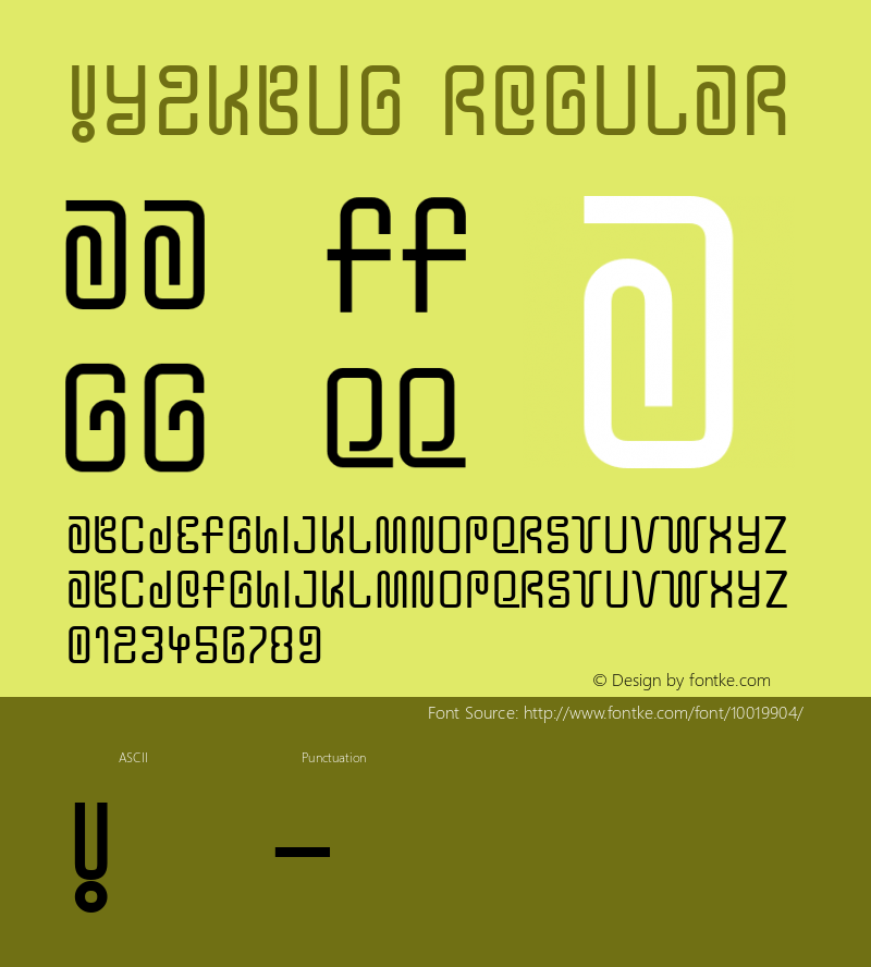 !Y2KBUG Regular Macromedia Fontographer 4.1 4/3/98 Font Sample