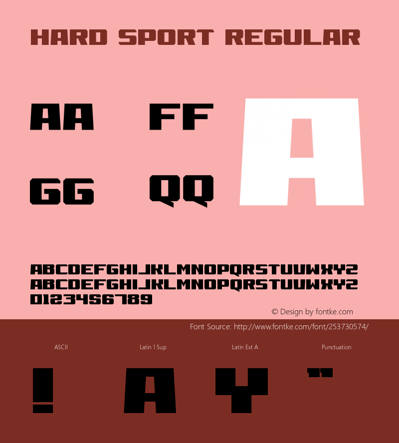 Hard Sport Version 1.001;Fontself Maker 3.5.7图片样张