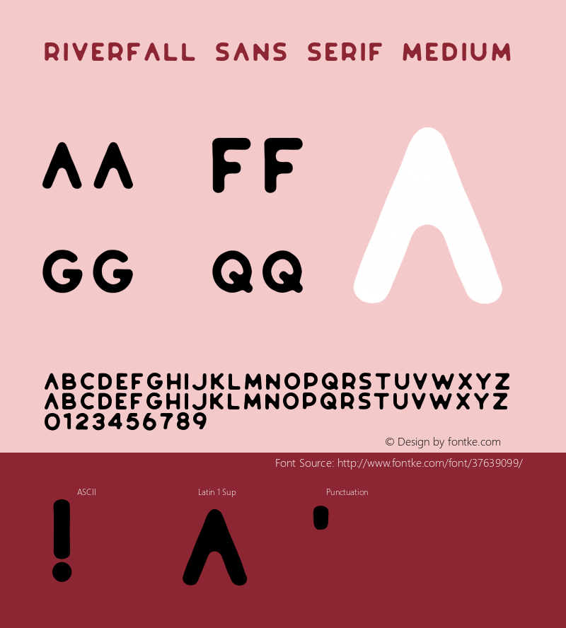 Riverfall-SansSerifMedium Version 1.002;Fontself Maker 3.2.2;YWFTv17 Font Sample