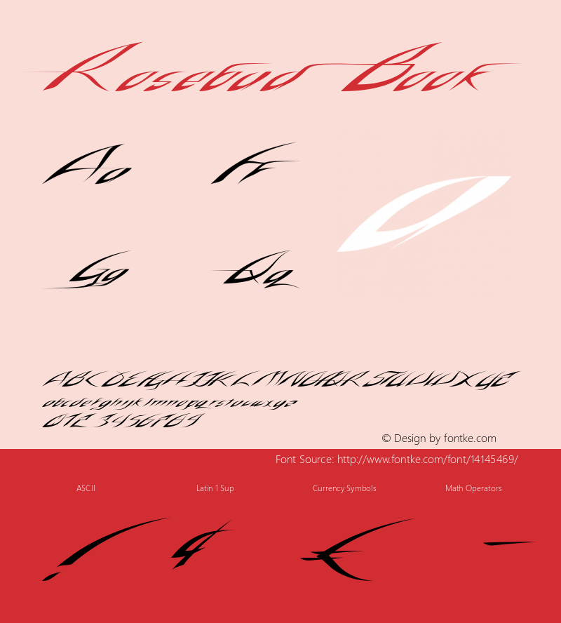 Rosebud Book Version 1.0 Font Sample