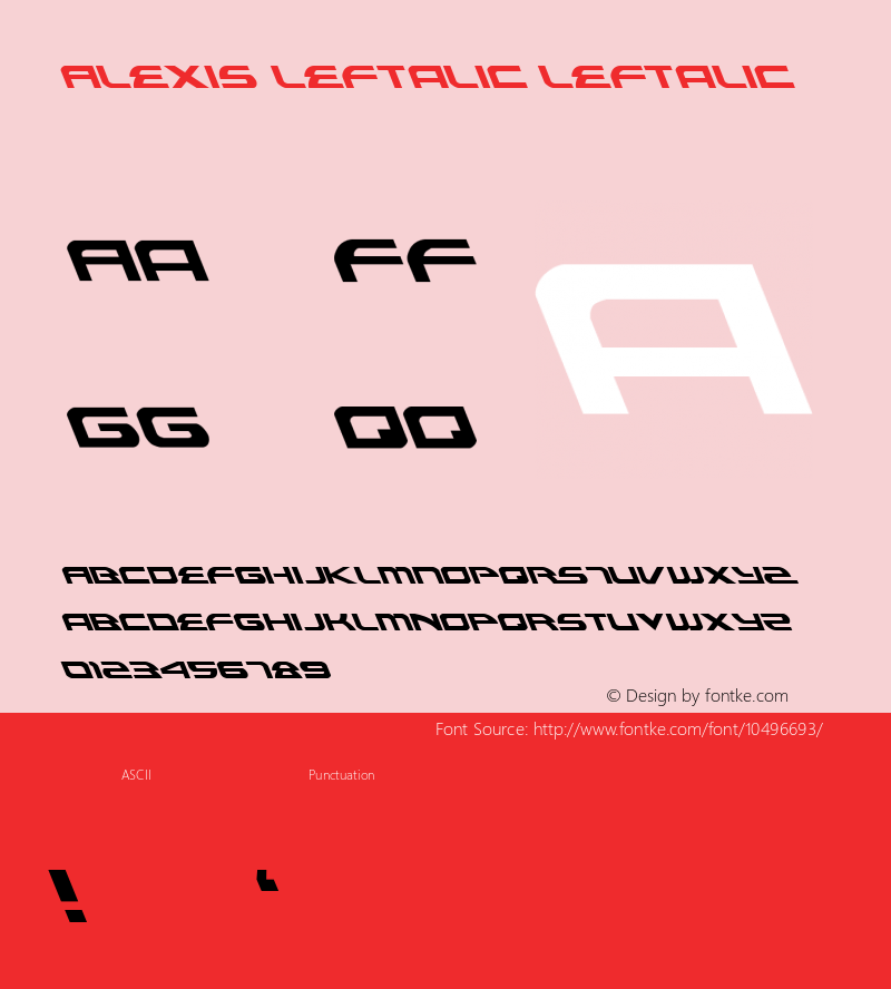 Alexis Leftalic Leftalic 001.000 Font Sample