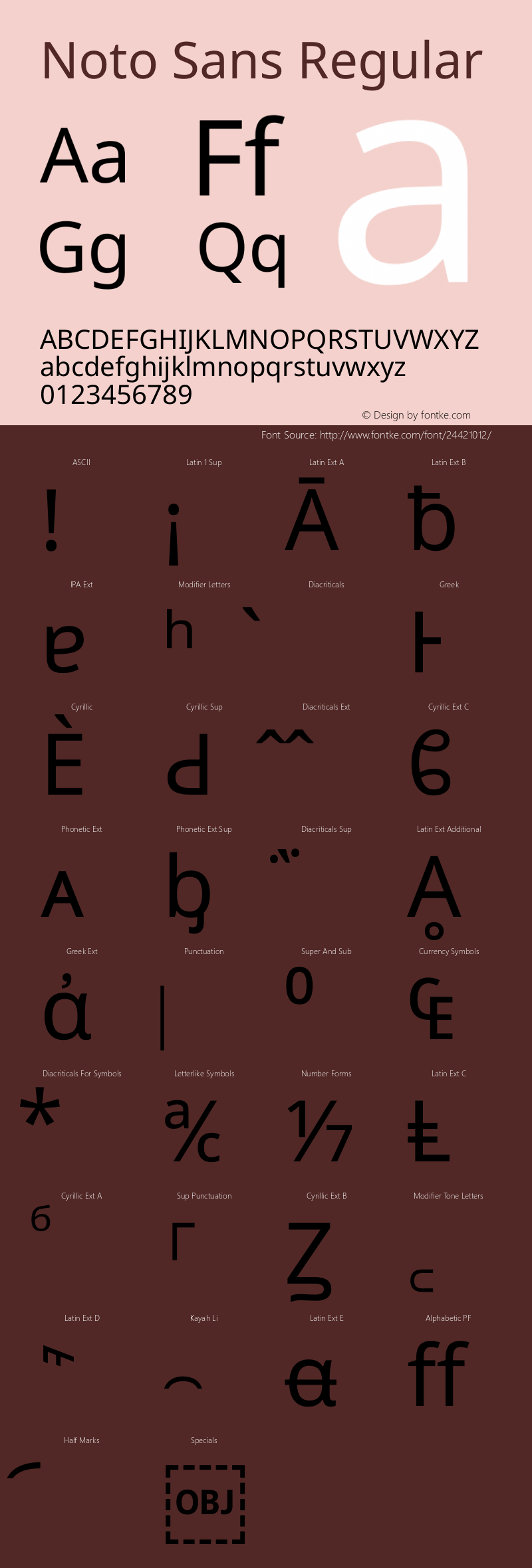 Noto Sans Regular Version 2.000 Font Sample