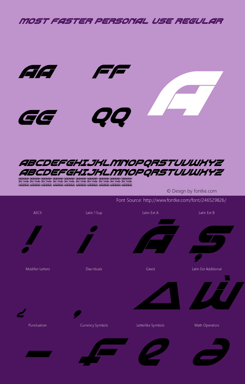 Most Faster Personal Use Version 1.00;October 27, 2022;FontCreator 13.0.0.2683 64-bit图片样张