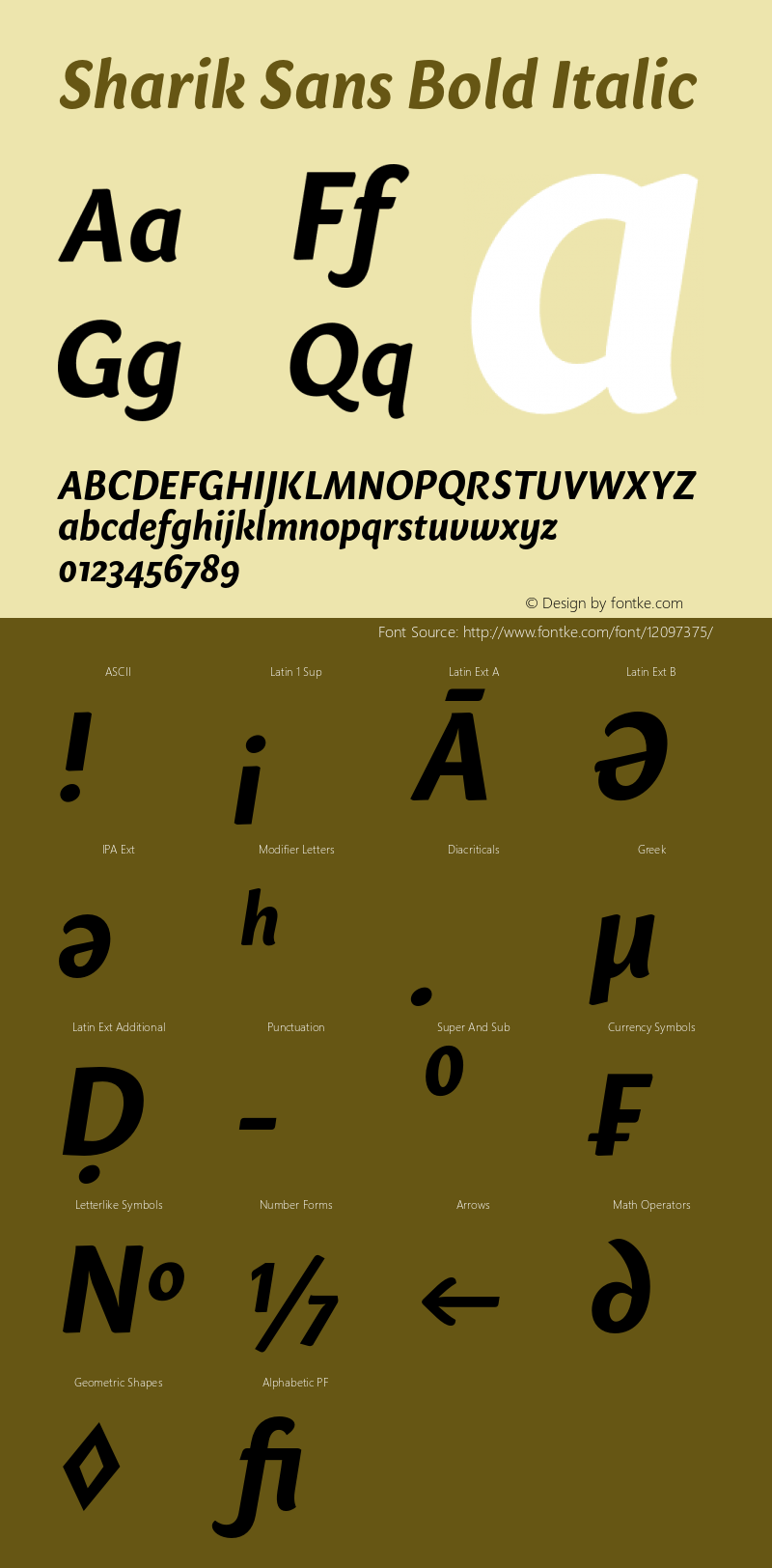 Sharik Sans Bold Italic Version 1.003;PS 001.003;hotconv 1.0.70;makeotf.lib2.5.58329 Font Sample