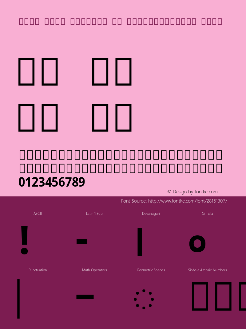 Noto Sans Sinhala UI SemiCondensed Bold Version 2.000; ttfautohint (v1.8.2) Font Sample