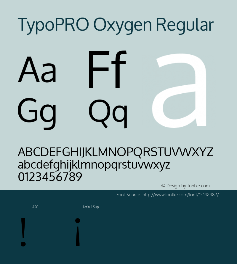 TypoPRO Oxygen Regular Version 1.000 Font Sample