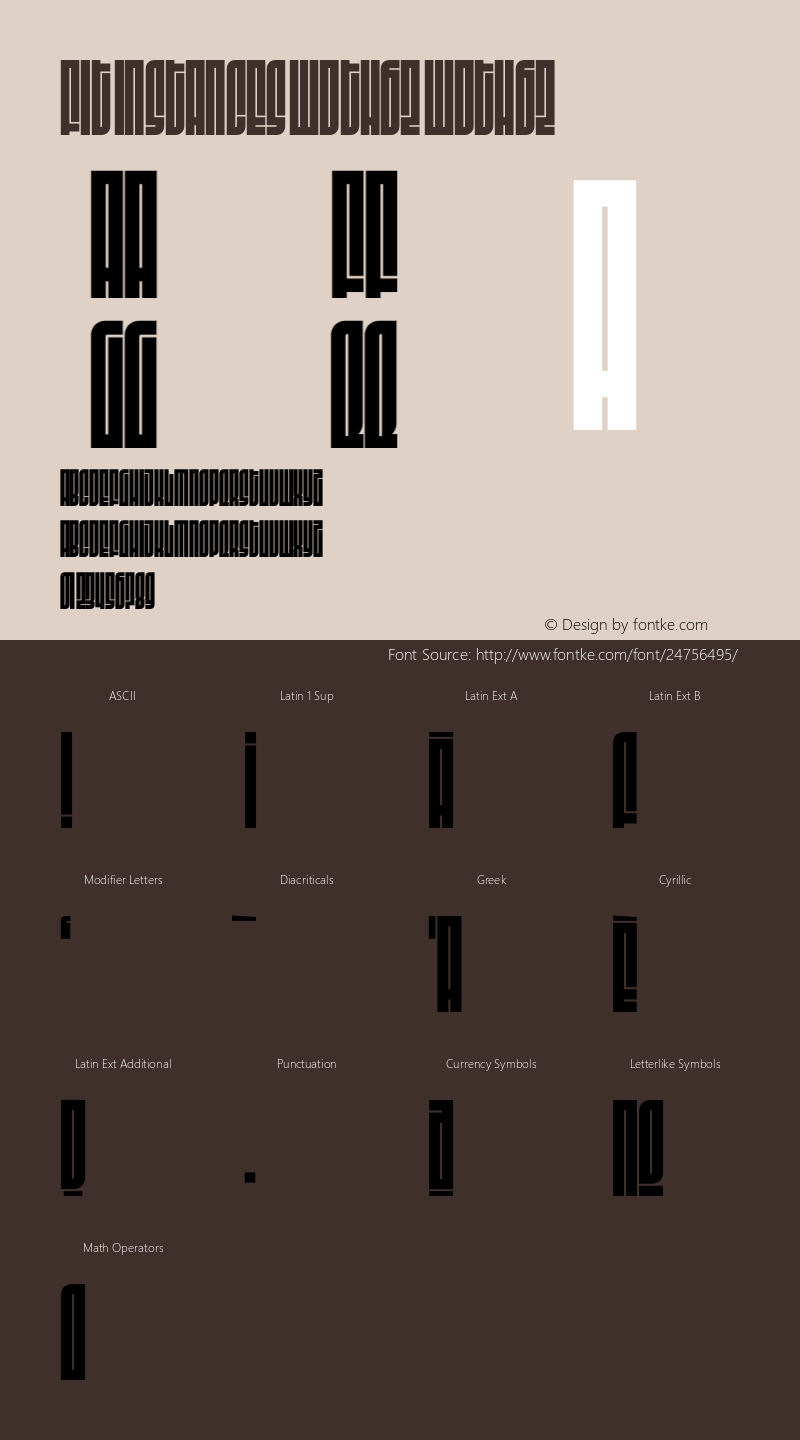 Fit Instances wdth62 Version 1.0 Font Sample