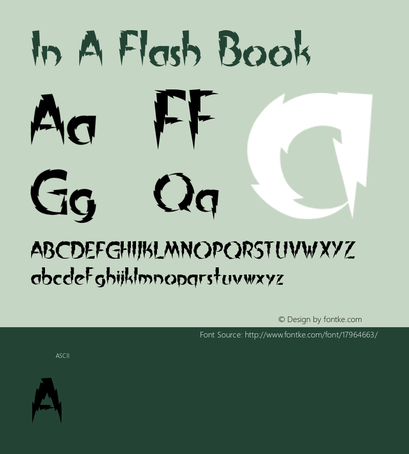 In A Flash Book Version 2002; 1.0, initial r Font Sample