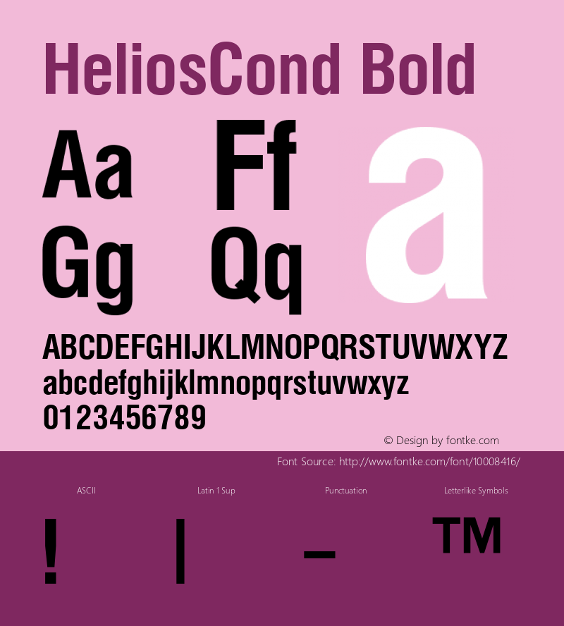 HeliosCond Bold 001.001 Font Sample