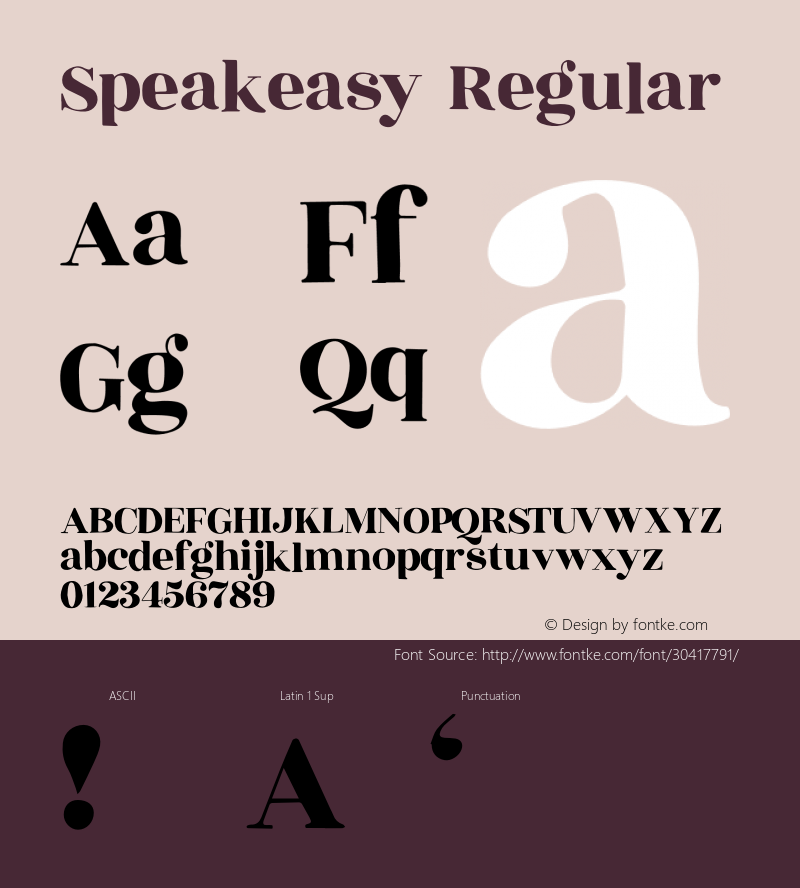 Speakeasy Version 1.005;Fontself Maker 3.1.1 Font Sample