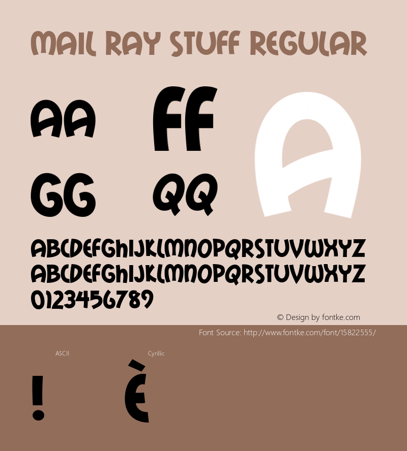 Mail Ray Stuff Regular OTF 4.000;PS 001.001;Core 1.0.29 Font Sample