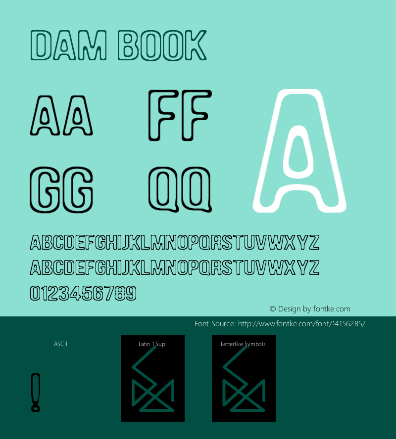 DAM Book Version 1.0 Font Sample