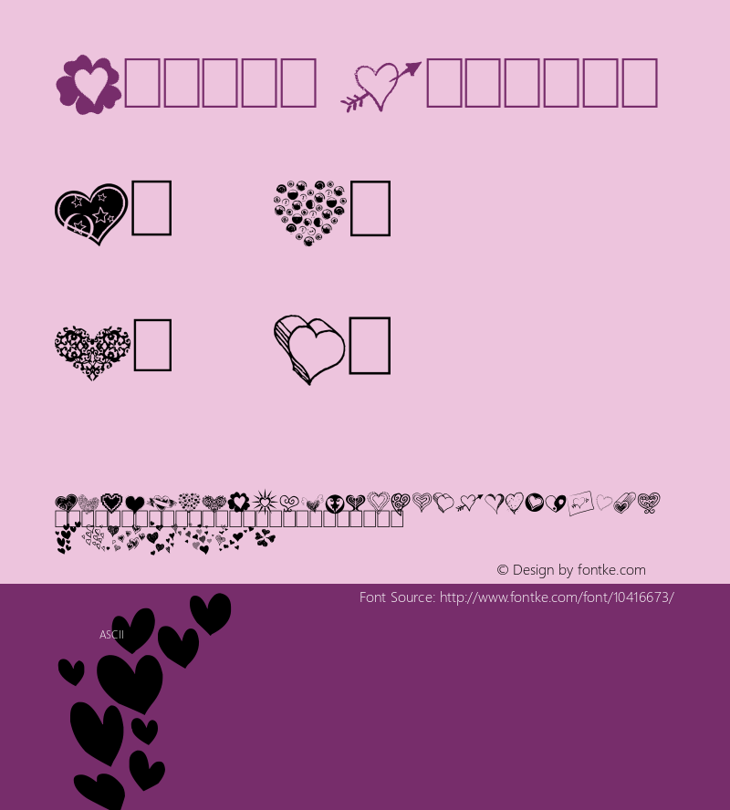 Heartz Regular Version 1.00 June 7, 2011, initial release Font Sample