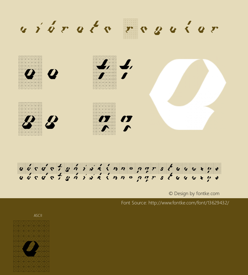 vibrate Regular Version 1.000 Font Sample