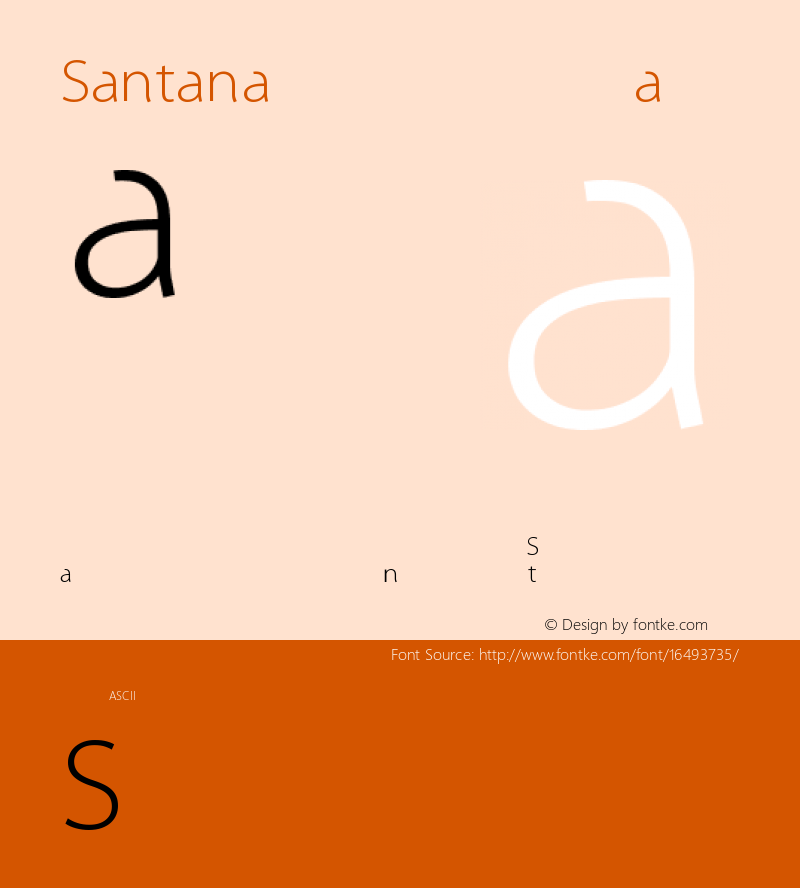 Santana Regular 1.0 2004-02-03 Font Sample