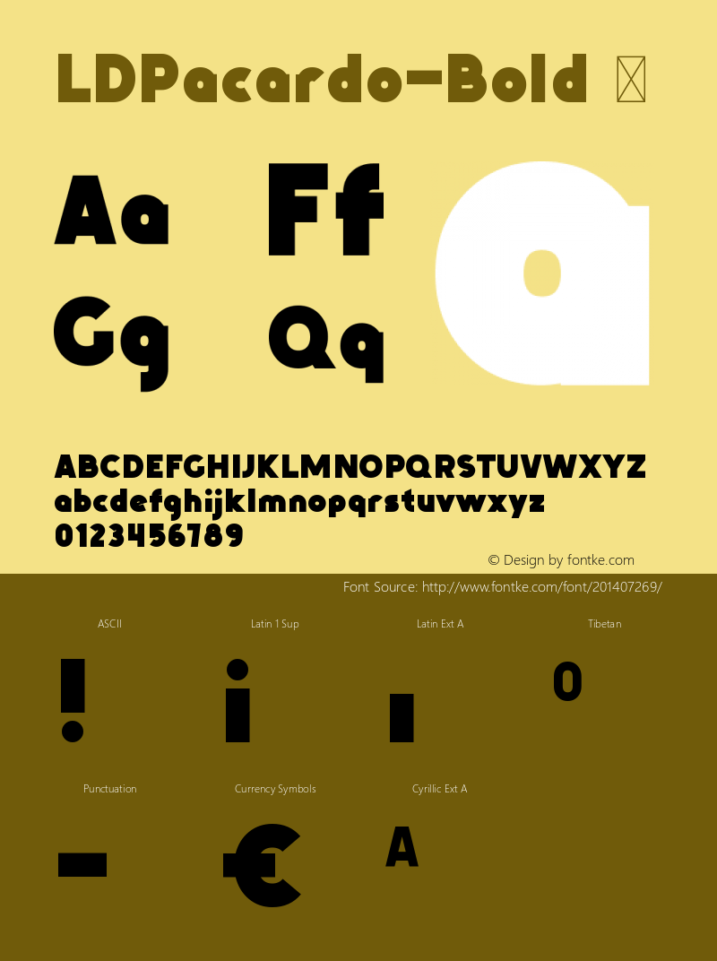 ☞LDPacardo-Bold Version 1.000; ttfautohint (v1.5);com.myfonts.easy.luxfont.pacardo.bold.wfkit2.version.5ALk图片样张