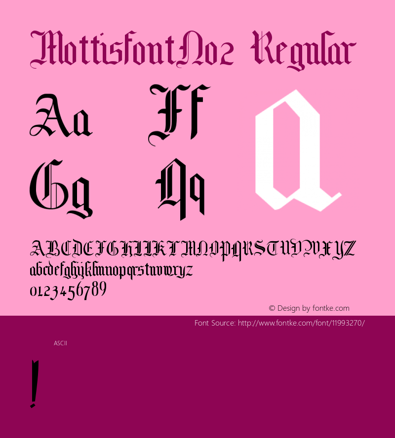 MottisfontNo2 Regular 001.003 Font Sample