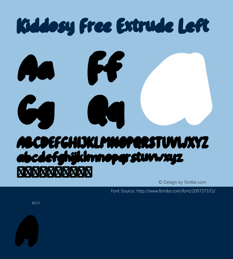 KiddosyFree-ExtrudeLeft Version 1.000图片样张