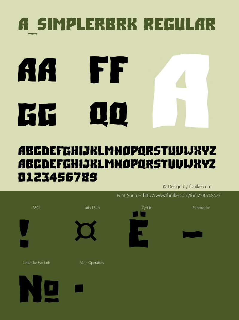 a_SimplerBrk Regular 01.03 Font Sample