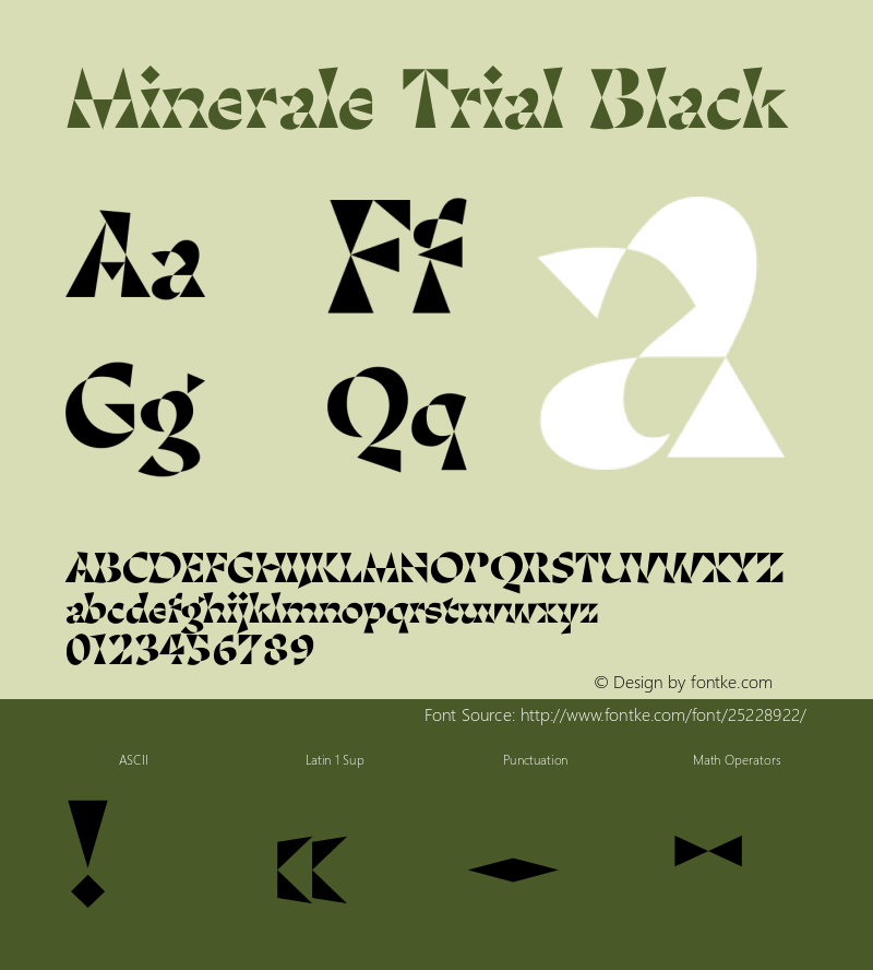 Minerale Trial Black Version 1.000;PS 1.0;hotconv 1.0.88;makeotf.lib2.5.647800 Font Sample