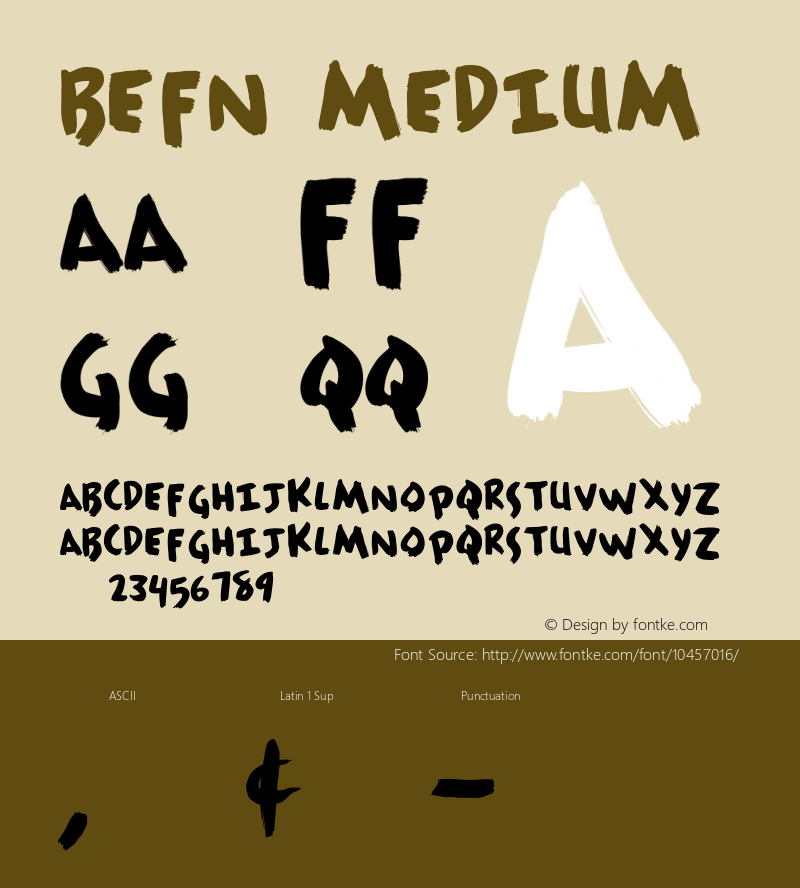 befn Medium 001.000 Font Sample