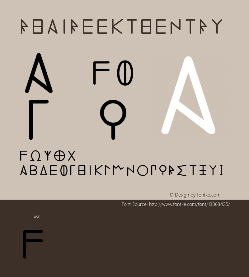 Archaic Greek-6th-Century-BC Version 001.001 Font Sample