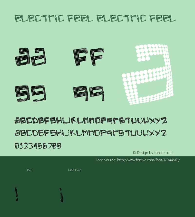 electric feel electric feel 001.001 Font Sample