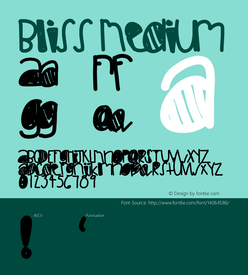 Bliss Medium Version 001.000 Font Sample