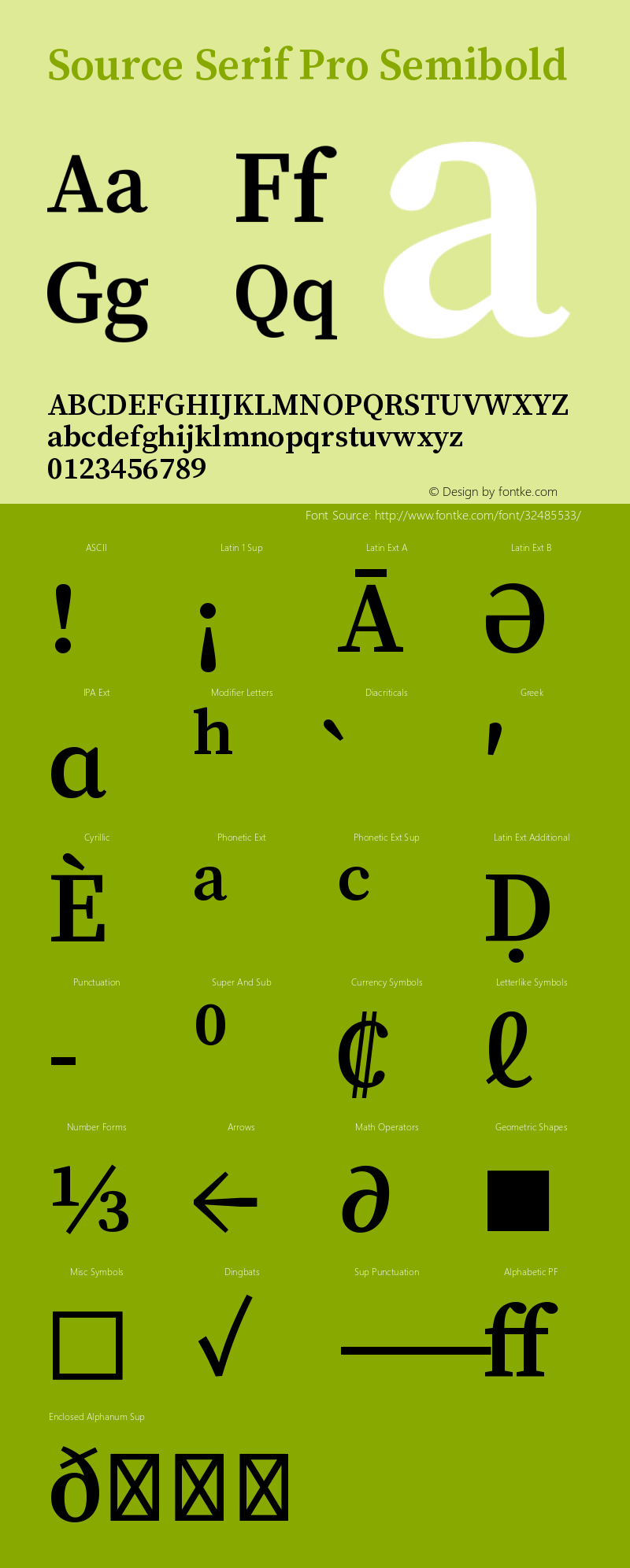 Source Serif Pro Semibold Version 3.000;hotconv 1.0.109;makeotfexe 2.5.65596 Font Sample