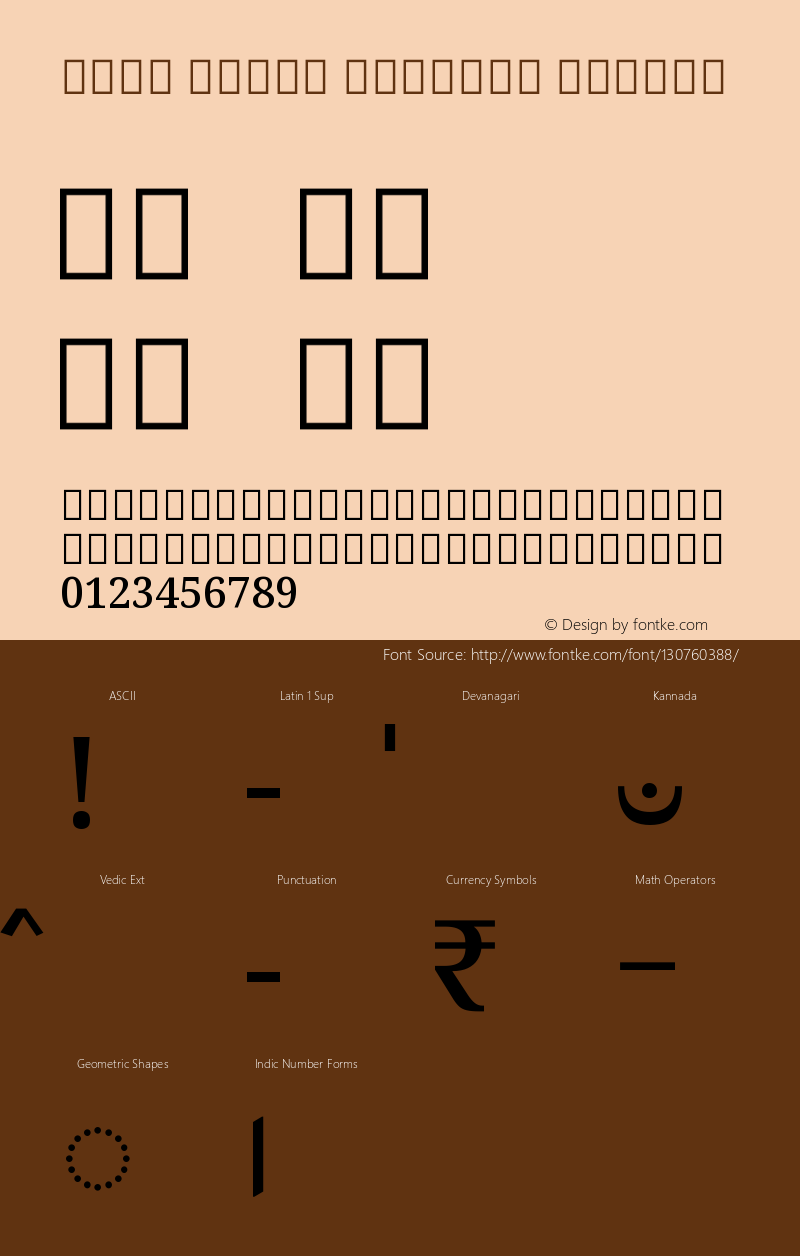 Noto Serif Kannada Medium Version 2.002 Font Sample