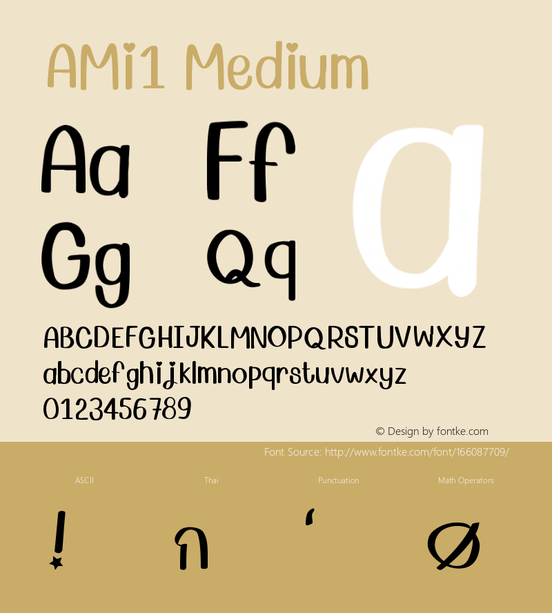 AMi1 Version 001.000 Font Sample