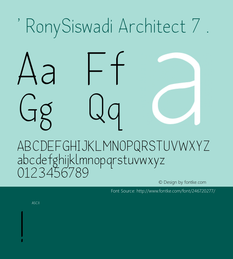 ' RonySiswadi Architect 7 Version 1.00 May 19, 2010, initial release图片样张